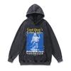 American Trendy Brand Hooded Sweater Retro Skull Print Washed Old Oversize Jumper Top