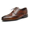 Fashion Whoholl Men Crocodile Dress Leather Shoes Lace-Up Wedding Party Shoes Mens Business Office Oxfords Flats Plus Size Men Fashion
