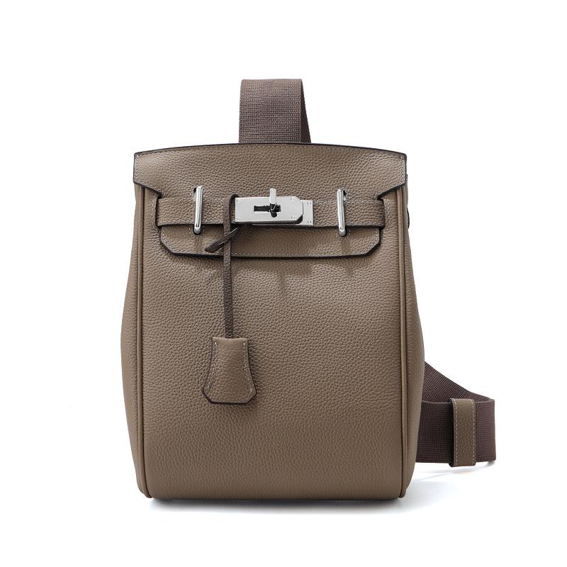 Women Layer Sling Crossbody Bag, Trendy Turn Lock Chest Bag,Adjustable Shoulder,Small Bucket Purse with Inner Pocket for Daily Work Travel Outdoor Use