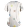 Women Fashion Spring And Summer Oil Painting Print V-neck Short Sleeve Workwear With Pockets Tops