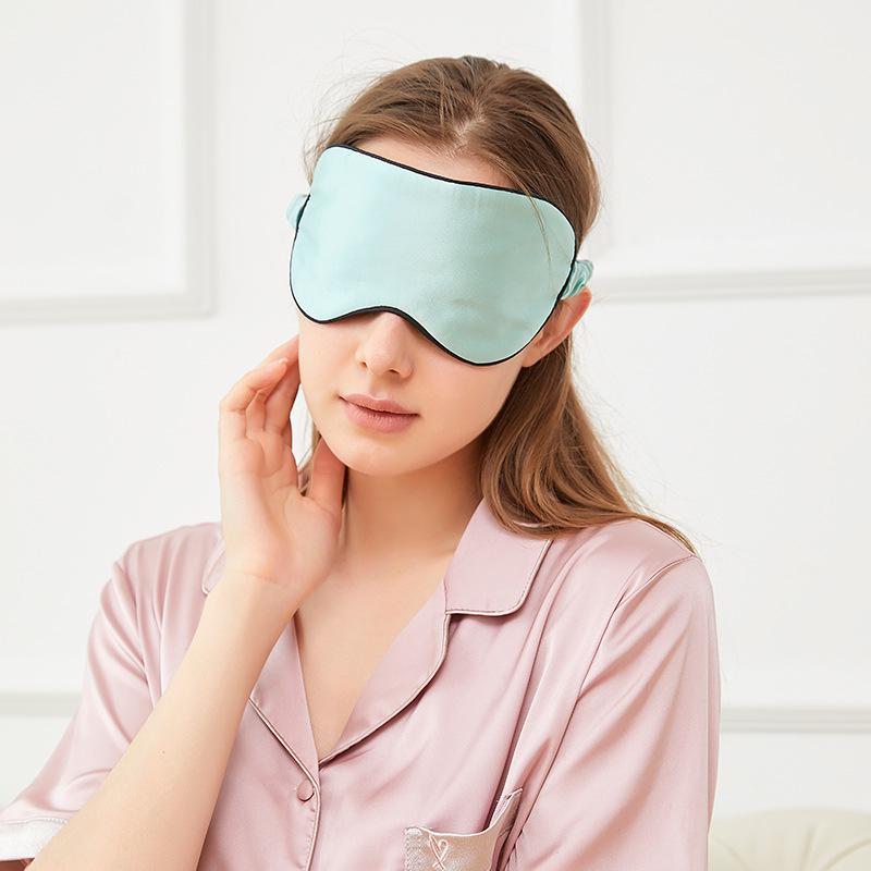 19 Mommy Double-Sided Mulberry Silk Blackout Eye Mask with Printed Logo - Ideal for Sleep, Travel, and Breaks