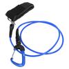 Freediving Lanyard Leash Diving Safety Rope Cable with Wristband Carabiner for Underwater SportsBlue
