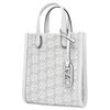 Michael Kors MK Gigi Logo Print Faux Leather Shoulder Crossbody Handbag Mini Women handbags White 32H3S3GC4V-101