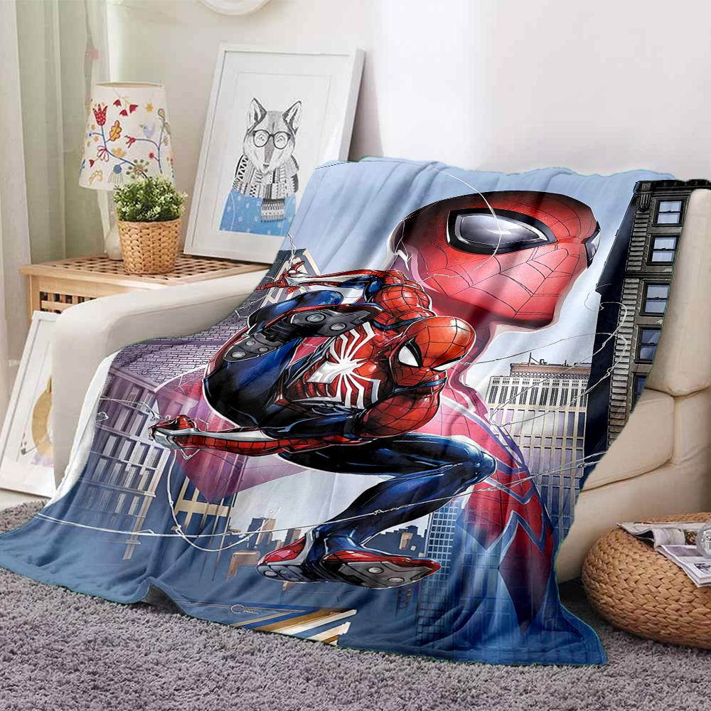 1Pc Spiderman Urban Heroism Blanket Soft And Comfortable Casual Warm Camping Travel Christmas Halloween Xmas Gift M928431