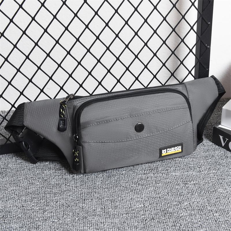Men's Casual Sports Travel Waist Bag Lightweight Riding Chest Large Capacity Crossbody Bag  Phone Pocket