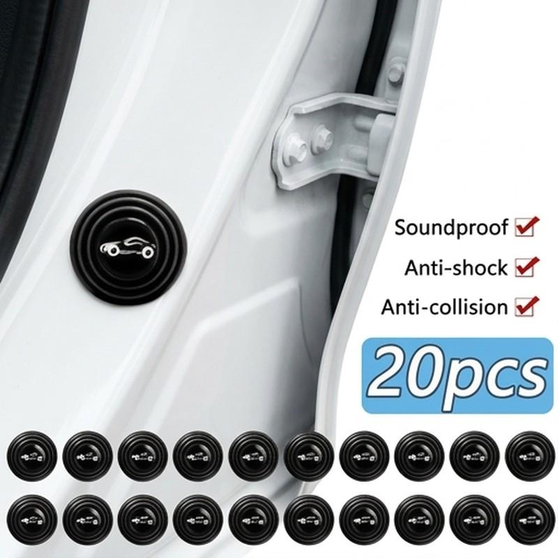 20pcs Silicone Car Door Pads Silent Mat Anti-collision Protector Shock-Absorbing Auto Accessory Buffer Gasket Stickers