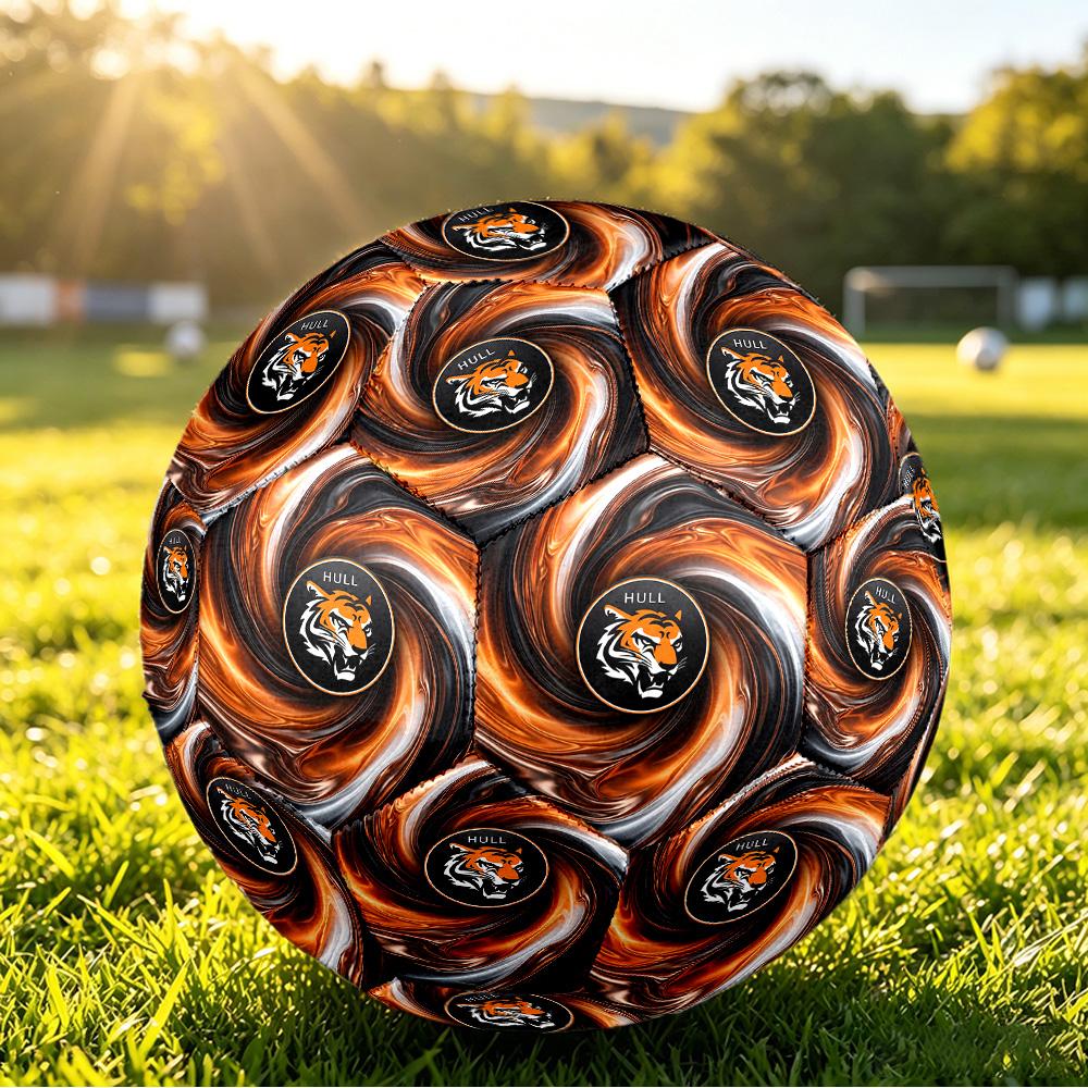 Pallone da Calcio Stampato Hull City Taglia 5, Antiscivolo, Souvenir da Partita per Adulti per i Tifosi di Calcio