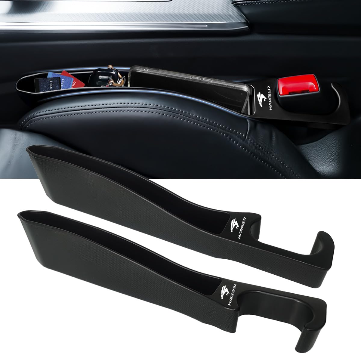 

Gap Large Capacity Seat Side Storage Smartphone Charging Compatible with Harrier Symmetrical Logo Side Gap Drop Seat Passenger Seat Set of 2 [2025 чёрный