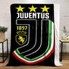Juventus Emblem with Stars and Italy Colors. Flannel Blanket for Bedroom, Living Room, Sofa, and Nap Sofas.