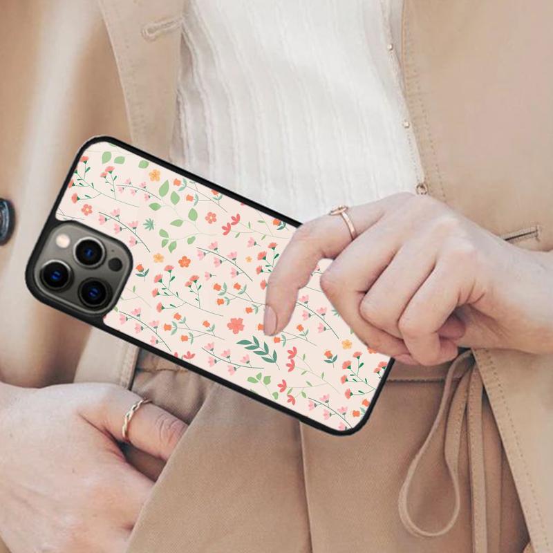 

Floral Theme Pattern Back Magnetic Phone Case For APPLE iPhone 17 Air 16 14 13 12 Pro Max 15 Plus Charge With MagSafe Cover iPhone 13mini