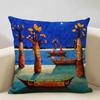 Portrait Oil Painting Cushion Cover African National Style Living Room Sofa Art Decoration Pillow Bedding 45x45cm Cover Pillows