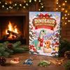 Decorative Acrylic Pendants Christmas Dinosaur Countdown Calendar, 24Pcs Ornament Set with Cute Party Favors Dino Designs, Holiday Tree Hanging Decor