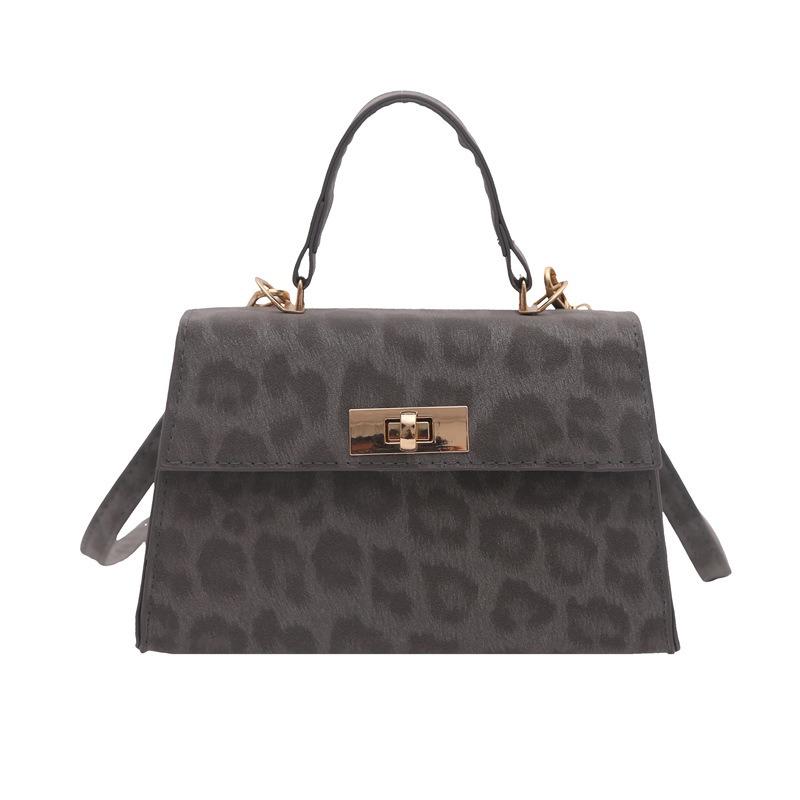 Textured women's bag new winter fashion leopard print simple commuter bag trendy simple oblique span bag