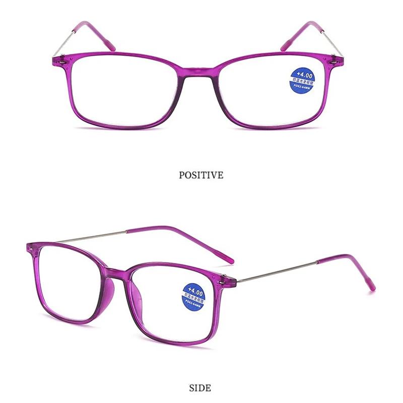 Ultralight Anti Blue Light Reading Glasses Portable Square Frame Hd Presbyopic Eyeglasses +1.0 +1.5 +2.0 +2.5 +3.0 +3.5 +4.0