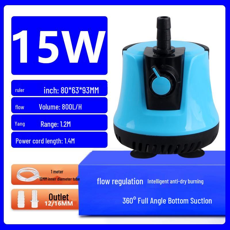 Leise Tauchpumpe für Aquarien und Schildkrötenbecken - Effiziente Wasserzirkulation und Kotabsaugung