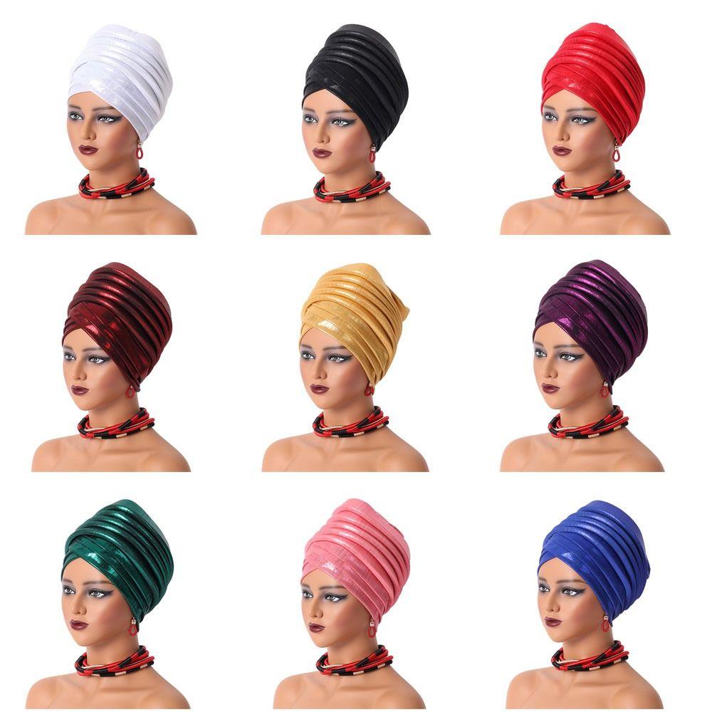 Turbante African Auto Gele Headtie Elegant Bonnet New Headcard