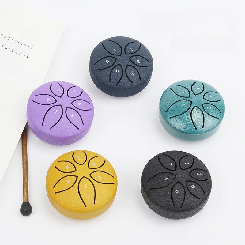 Mini Void Drum 3-дюймовый 6-тоновый стальной язычковый барабан Void Drum Forget Worries — фото 4