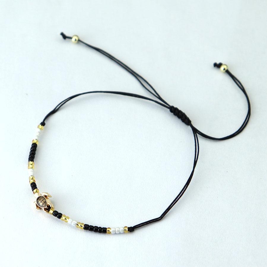 New Turtle Bracelet For Women Handmade Weaven Macrame Braslet Seed Beads Braclet Leisure Pulseira Outdoor Beach String Jewelry