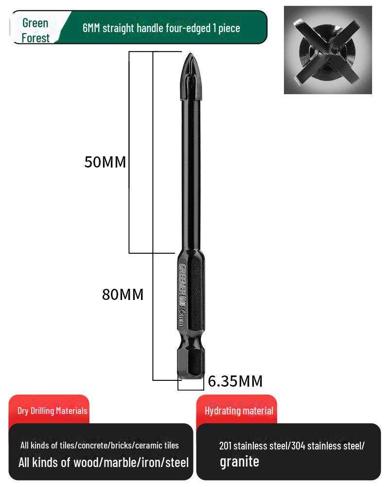 

Сверло по плитке и бетону Green Forest с шестигранной ручкой