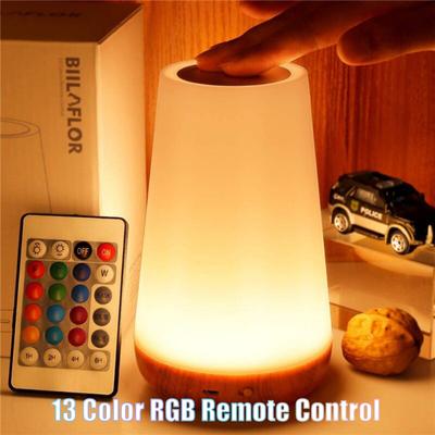 13 Farbwechsel-Tischlampen, RGB-Fernbedienung, Touch-Dimmlampe, tragbare Tisch-Nachttischlampen, wiederaufladbare USB-Nachtlichter