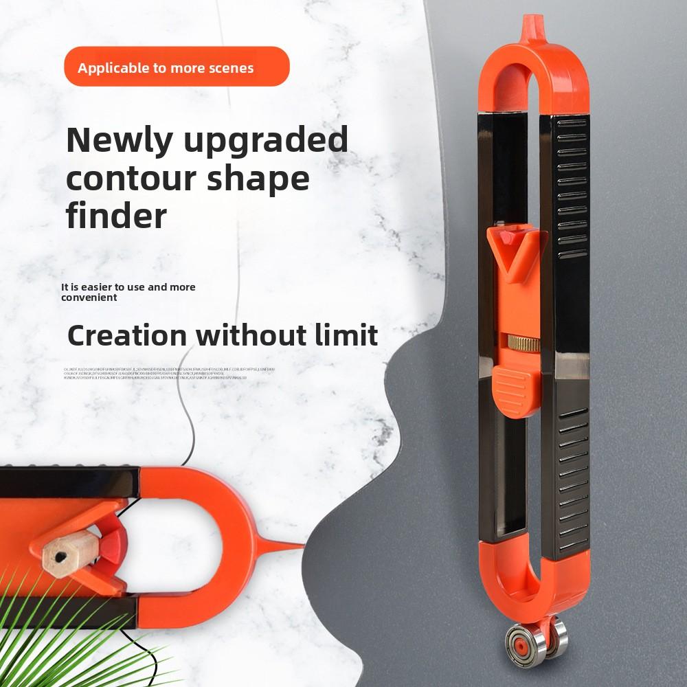 Multifunctional Woodworking Measuring Irregular Contour Marking Ruler Contour with Lock Adjustable Irregular Arc Precise Measurement Tool