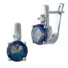 Silver Earrings with Mystic Topaz 2.812ct (2024910)
