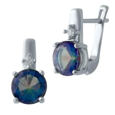 Silberohrringe mit mystischem Topas 2,812 ct (2024910)