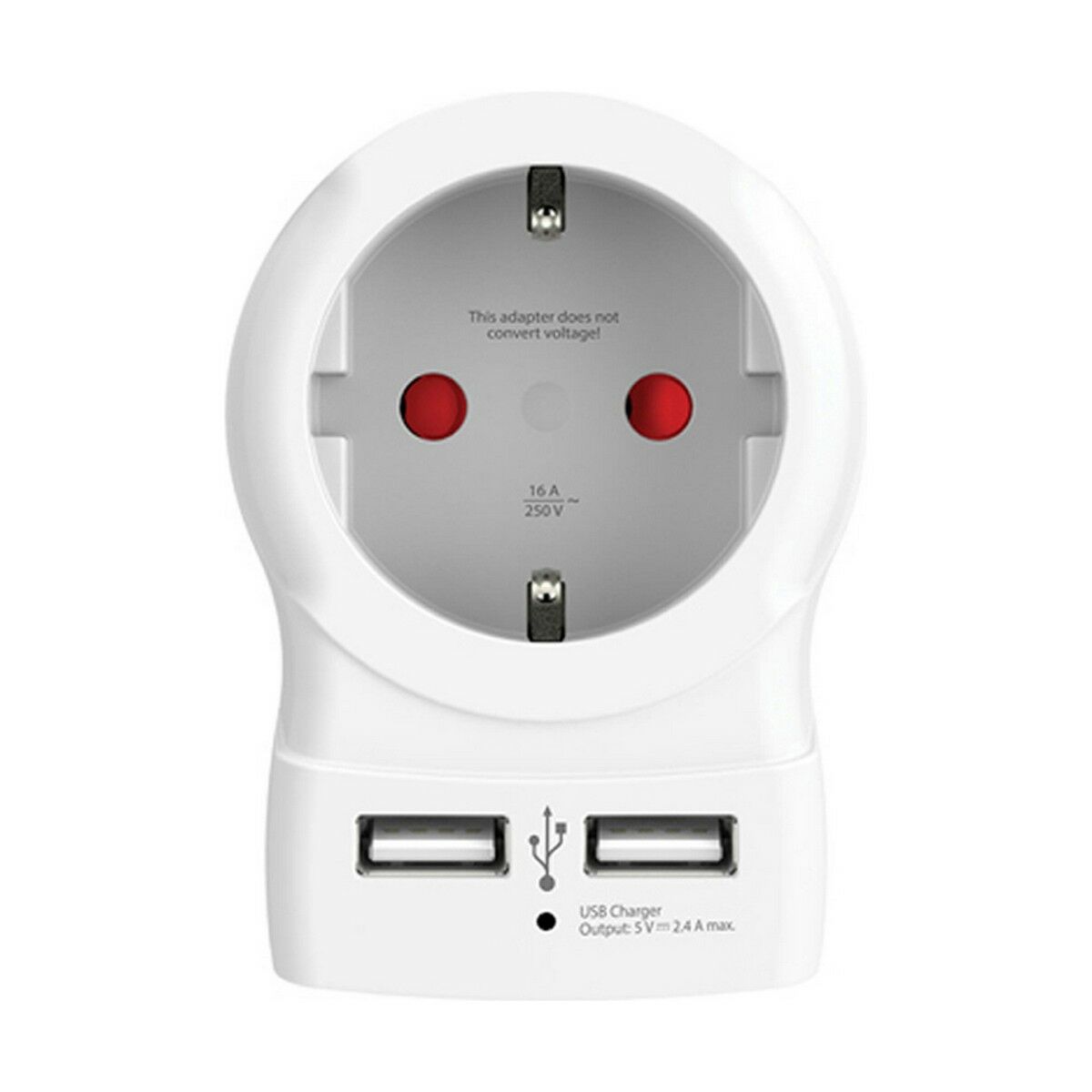 

Переходник для розеток Skross 1500282 USB x 2 Европейский 2,4 А
