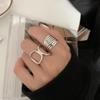 High-End Retro Geometric Open Index Finger Ring