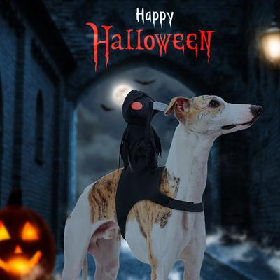 Estilos de Cavaleiro Roupa para Cachorro Fantasia para Pet com Boneco Fantasia de Terror para Cachorro com Chapéu para Maquiagem Festiva de Halloween