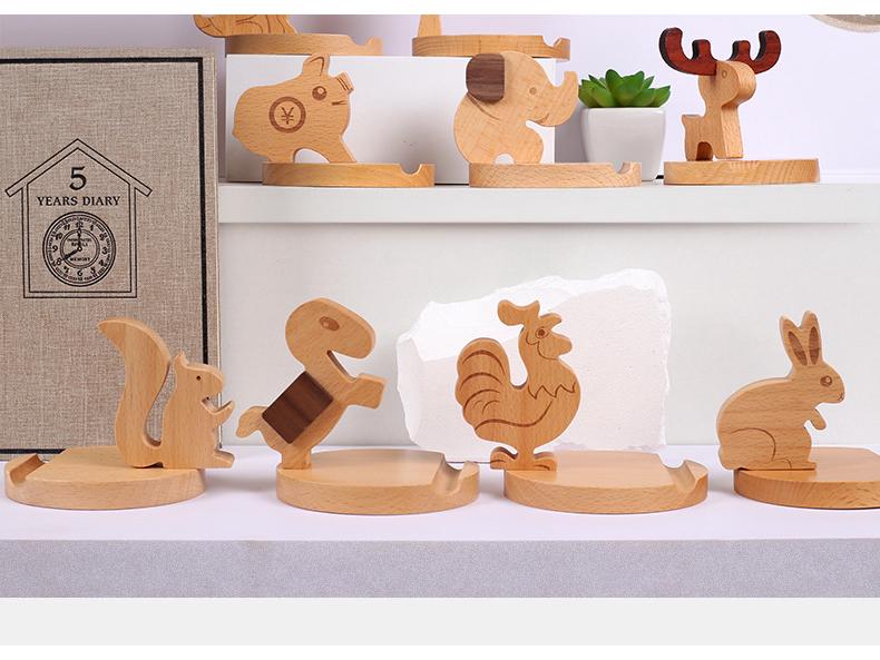 Beech Wood Phone & Tablet Stand: Lazy Person's Desk Ornament & Gift