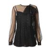 Mojo Ribbon Point Sheer Blouse J252xsc008