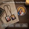 Exquisitos Colgantes de Escapulario Religioso con Impresión HD de María Regalo Ligero de Fe para Decoración de Coche y Hogar