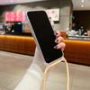 Crossbody Necklace Strap Lanyard Cord Soft Silicone Case For iPhone 16 15 14 13 12 11 Pro Max 15 Plus X XR XS Max Four Hang Hole Shoulder Strap Cover