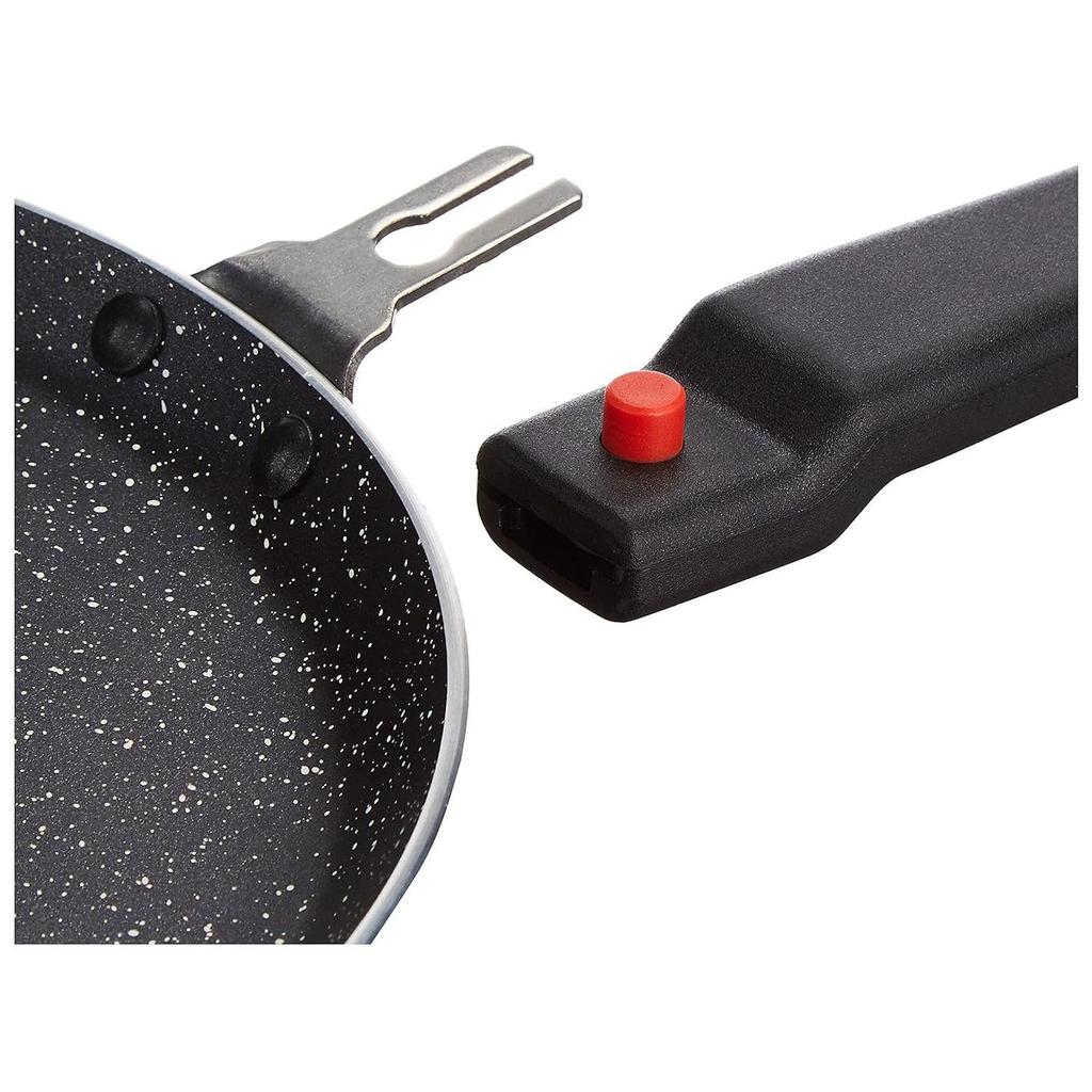 Aluminium Antihaft Dosa Tawa mit abnehmbarem Griff| Granit-Finish | Induktionsboden | Pfoa-frei | Hochtemperaturbeständige Außenbeschichtung