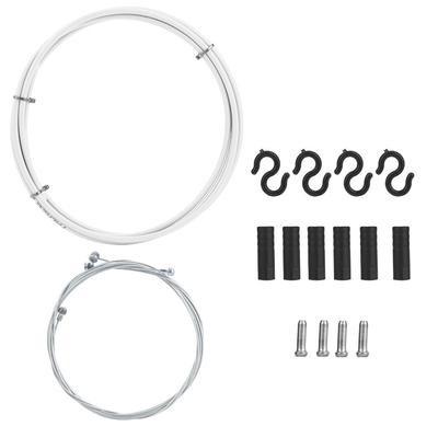 Mountain Road Bicycle Bike Brake Cable Housing Hose Caps Kit Cycling Replacement (White)