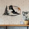 1 Pcs Sunset Eagle View Metal Wall Art Flying Eagle Sign Aesthetic Decor Iron Silhouette Halloween Christmas New Year Gift