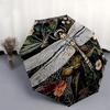 1pc Dragonfly Flowers umbrella with 8 iron ribs and a plastic handle, automatic opening and closing, and daily use.1044