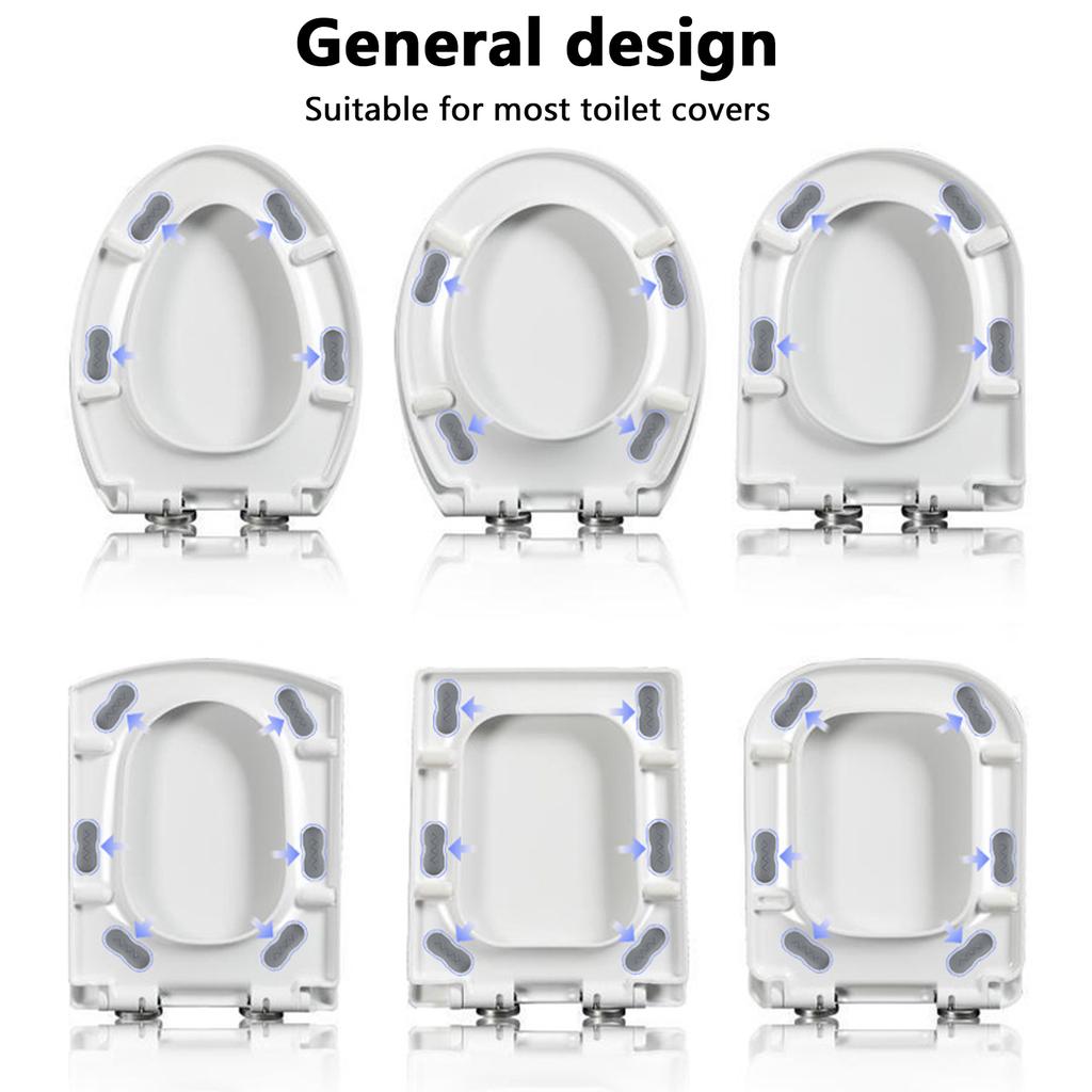 4pcs Toilet Cover Buffering Gasket Self-adhesive Bidet Buffer Spacers Toilet Lid Heightening Cushion Parts Attachment