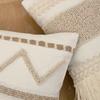 Bohemian Baumwoll-Leinen Bauernhaus Kissenbezug Webspitze Quaste Kissenhülle Bettkopf Sofa Kissenbezug Heimdekoration 45×45CM