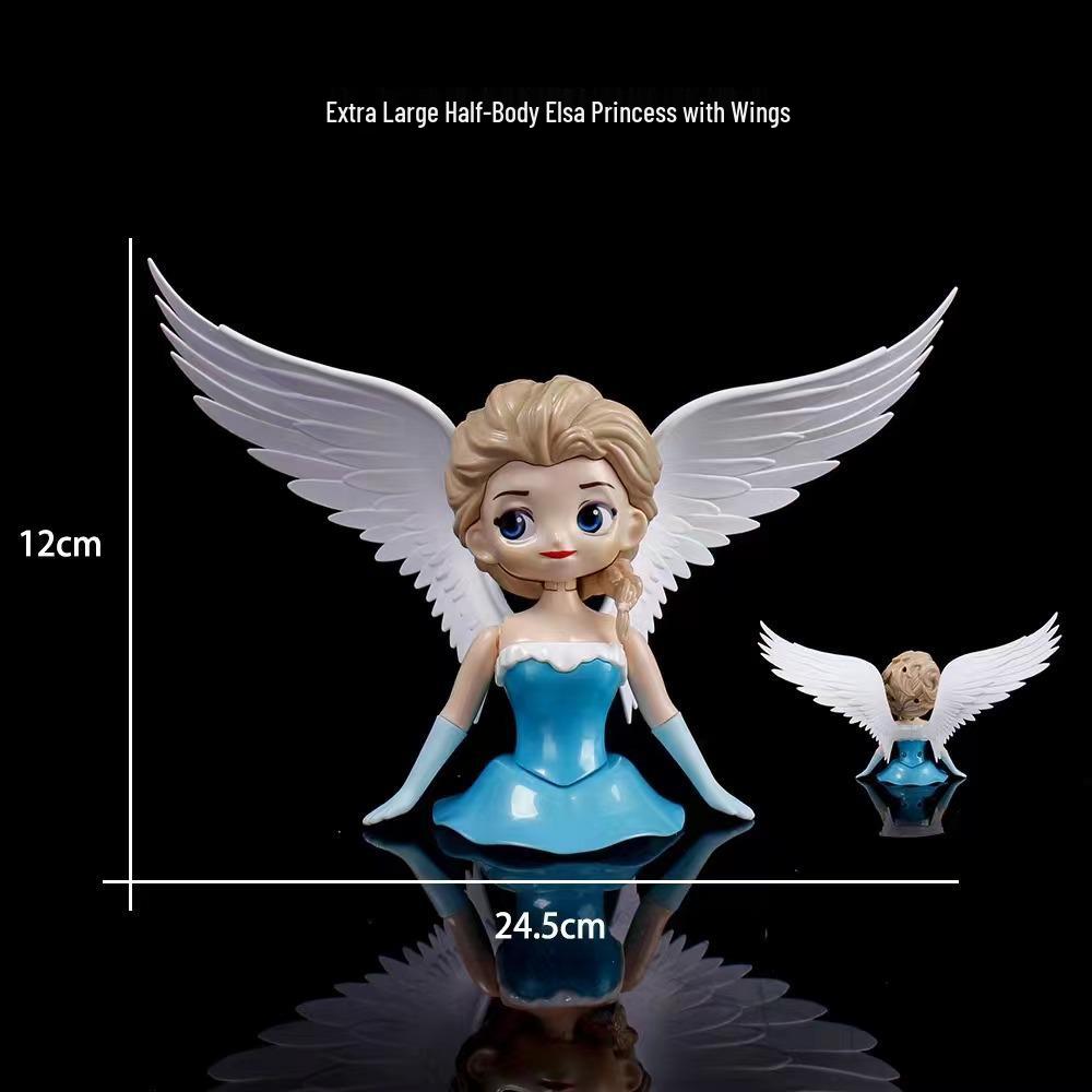 Electric Rotating Light-Up Princess: Snow White, Elsa with Wings, Sophia & Cinderella