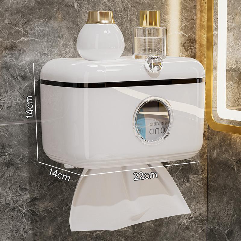 

Sanitary tissue holder wall mounted non perforated waterproof paper drawer storage rack bathroom accessories paper towel holder бордовий