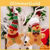 Festive Gingerbread Man Plush Ornament For Christmas Tree Cheerful Yellow Party Decoration