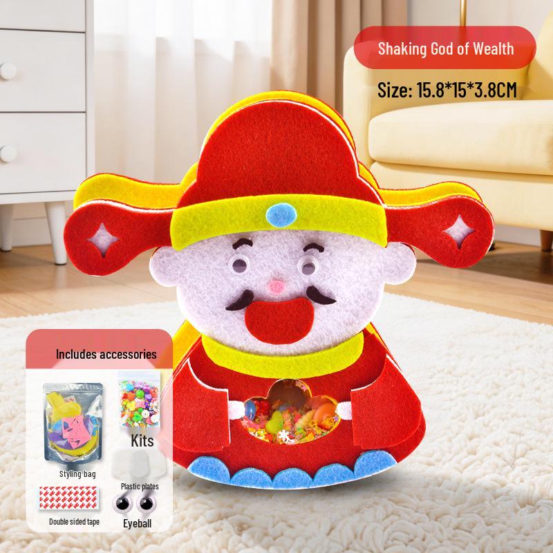 Mongolian Non-woven Roly-Poly Cross-stitch Material Pack for Kindergarten