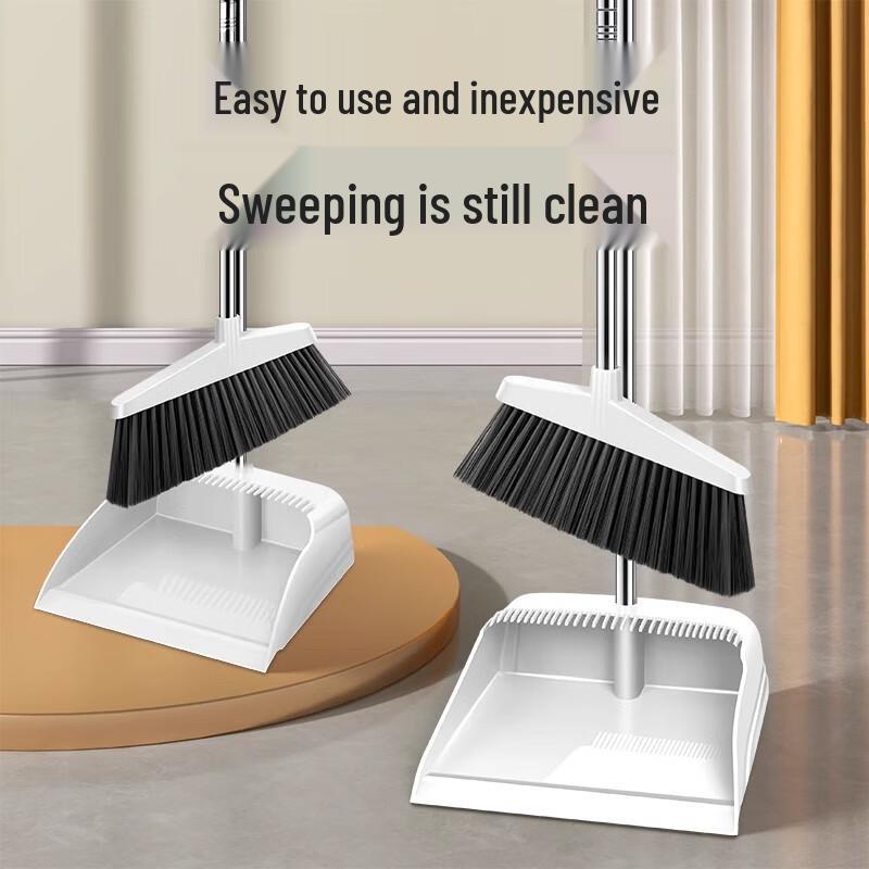 Jialibang Soft-Bristle Broom & Dustpan Set