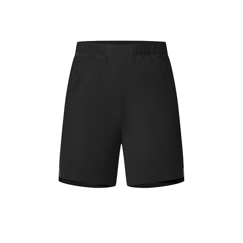 Fila Fitness Solid Color Simple Versatile Five-Point Casual Shorts Men Shorts Deep-Black A11M521805F-BK
