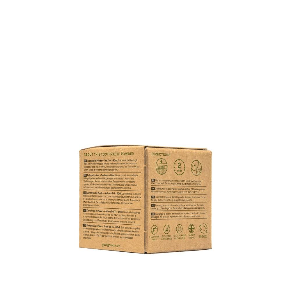 Mineralny Proszek Do Mycia Zębów Tea Tree Ziołowy 60 Ml Georganics