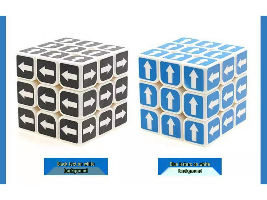 ZCUBE 3x3 Transparent Arrow Magic Cube - Smooth, Personalized Educational Toy with UV Printing