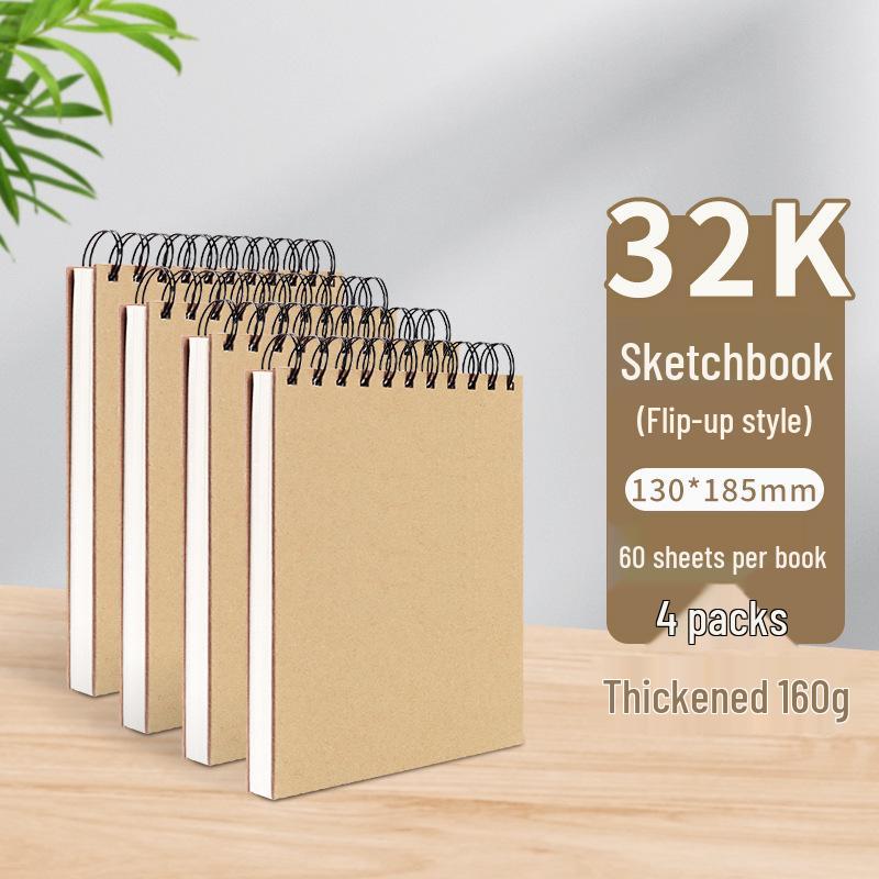 A4 Hardcover Spiral Sketchbook for Art Students & Children, A3/A4/8K Drawing Pad