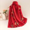 Literary National Style Long Scarf Spring Summer Travel Sunscreen Shawl New Women's Scarves  Gift